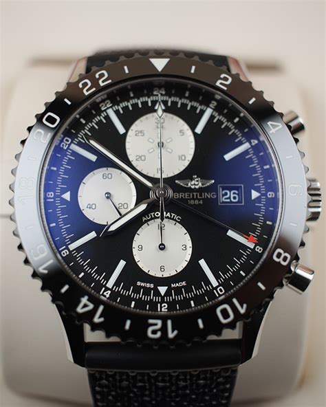 breitling chronoliner black rubber strap